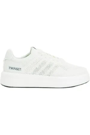Twin-Set Skor, Dam, 40 EU, Vita Sneakers med Hög Gummisula