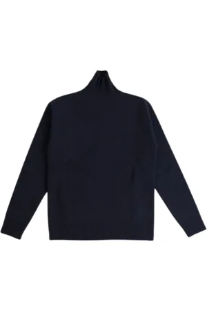 Jil Sander Stickade tröjor & koftor, Herr, M, Marinblå ulltröja