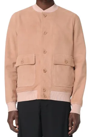 SALVATORE SANTORO Jacka, Herr, L, Läder, Läderjacka med elastiska detaljer
