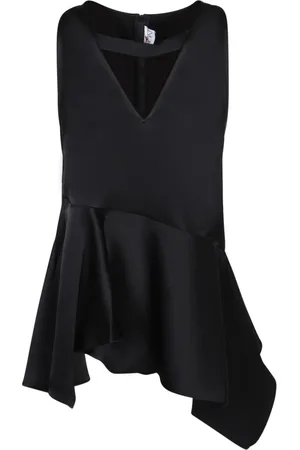 J.W.Anderson Topp, Dam, 2Xs, Polyester, Asymmetrisk V-ringad topp med sömdetaljer