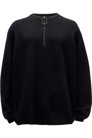 J.W.Anderson Stickade tröjor & koftor, Herr, M, Svart Merinoull Crew Neck Tröja