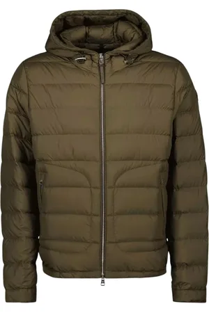 Moncler Jacka, Herr, XL, Polyester, Oliv Hoodie Jacka Sestriere Stil