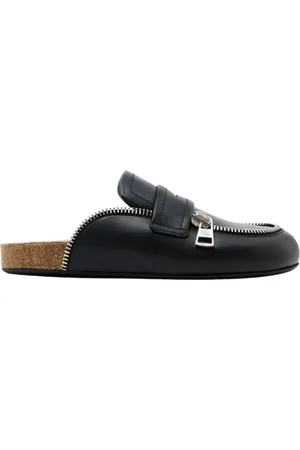 J.W.Anderson Skor, Dam, 38 EU, Läder, Svart läder biker loafer mules