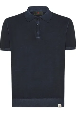 Peuterey Topp, Herr, 2Xl, Blå Polo Tröja Logga Kort Ärm