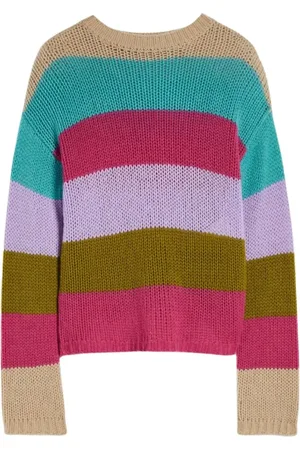 Max Mara Stickade tröjor & koftor, Dam, 2Xl, Kashmir, Rundhalsstickat