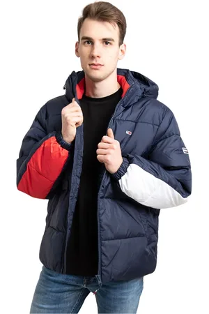 Tommy Hilfiger Jacka, Herr, L, Polyester, Herrjacka Regular Fit Marinblå