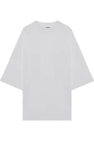Jil Sander Topp, Herr, M, Bomull, Kortärmad T-shirt med rund hals