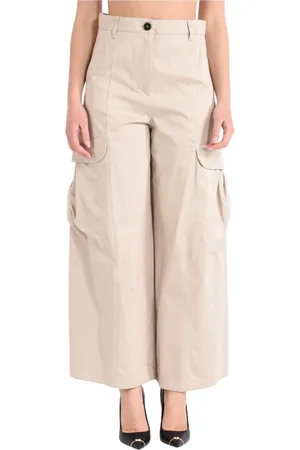 Max Mara Byxor, Dam, XS, Bomull, Cargo byxor i tvättad bomull gabardin