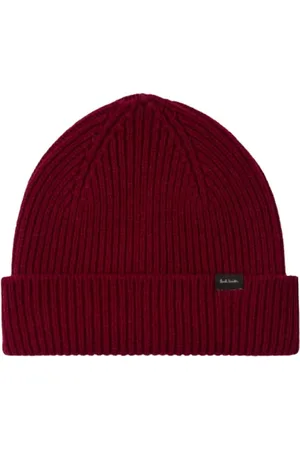 Paul Smith Accessoarer, Herr, ONE Size, Kashmir, Lyxig Ribbstickad Mössa i Kashmirblandning