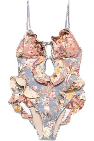 ZIMMERMANN Badkläder, Dam, L, Tallow Frill Baddräkt, One-piece