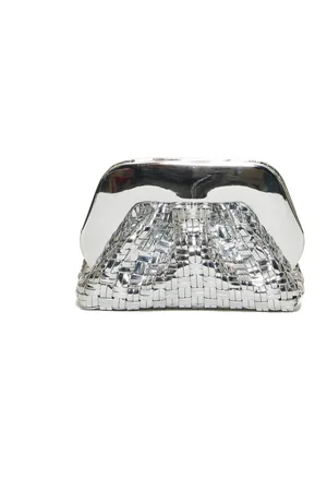 THEMOIRÈ Väska, Dam, ONE Size, Silvervävd Clutch Väska