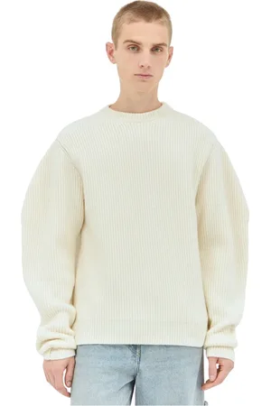 Jil Sander Stickade tröjor & koftor, Herr, M, Ulltröja med rund hals