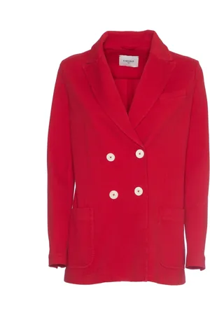 Circolo Jacka, Dam, L, Bomull, Tomat Dubbelknäppt Blazer