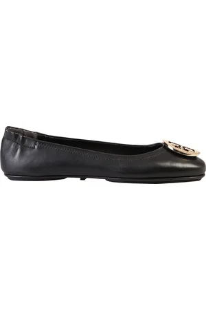 Tory Burch Skor, Dam, 36 EU, Läder, Ballerinaskor med metallplatta