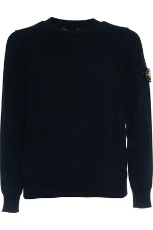 Stone Island Stickade tröjor & koftor, Herr, 2Xl, Bomull, Crew Neck Sweater