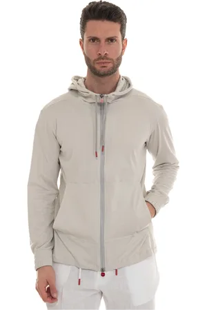 Kiton Jacka, Herr, L, Bomull, Hooded Zip Sweatshirt