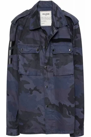 Zadig & Voltaire Jacka, Herr, L, Bomull, Camouflage Jacka