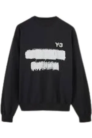 Y-3 Sweatshirts & Hoodies, Herr, S, Bomull, Klassisk sweatshirt med rund hals