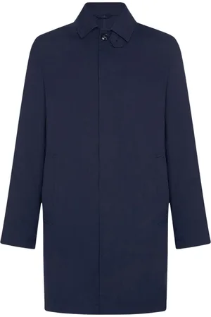 Kiton Kappa, Herr, 4Xl, Linne, Marinblå linnetrenchcoat