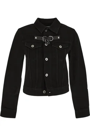 J.W.Anderson Jacka, Dam, S, Denim, Svart Truckerjacka i Denim med Hänglåsrem