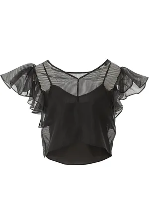 Karl Lagerfeld Blusar & Skjortor , Dam, S, Nylon, Met Gala Ruffle Top