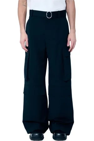 Jil Sander Byxor, Herr, M, Bomull, Cargo Byxor med Avtagbart Bälte