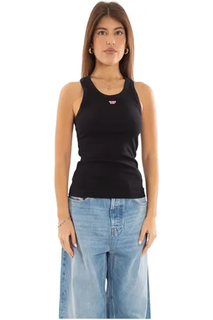 Diesel Topp, Dam, L, Räfflad tanktop i 9XX