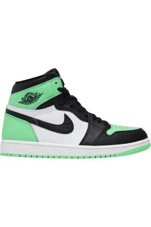 Jordan Skor, Herr, 45 EU, Green Glow High Top Sneakers