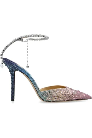 Jimmy Choo Skor, Dam, 37 1/2 EU, Läder, Heeled Skor Saeda