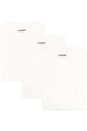 Jil Sander Topp, Herr, 2Xl, Bomull, Cotton Logo Patch Long Sleeve T-Shirt 3 Pack