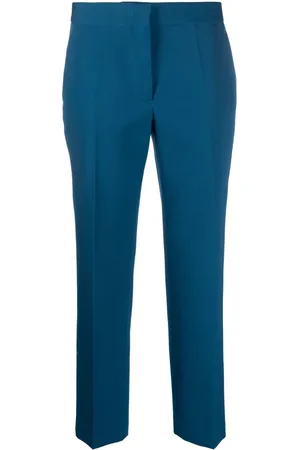 Jil Sander Byxor, Dam, S, Bomull, Blå Casual Byxor i Ull