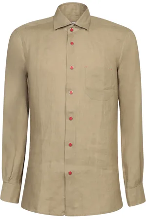 Kiton Skjorta, Herr, 3Xl, Bomull, Vita Skjortor