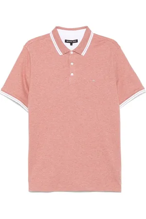Michael Kors Topp, Herr, M, Rosa Polotröja med Logobrodyr