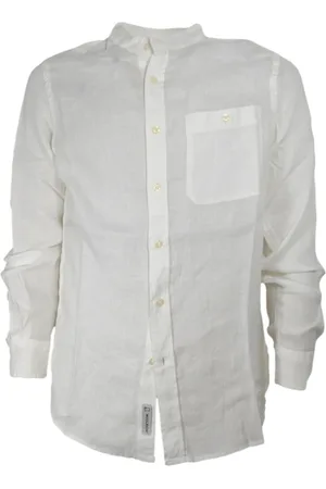 Woolrich Skjorta, Herr, S, Linne, Band Collar Linneskjorta