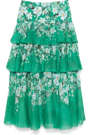 ZIMMERMANN Kjol, Dam, M, Polyester, Pleated Maxi Skirt