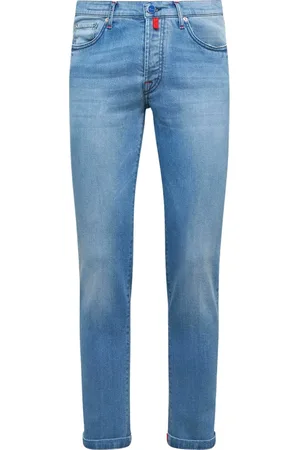 Kiton Jeans, Herr, W33, Bomull, Ultra-Slim Bomullsjeans
