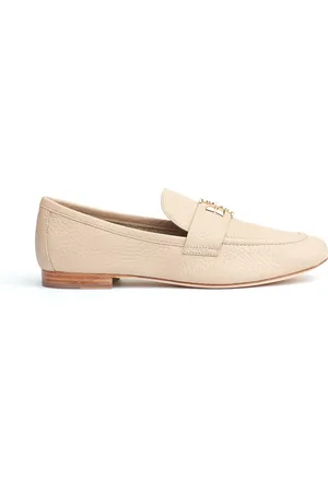 Tory Burch Skor, Dam, 39 EU, Läder, Läder Mockasin med Logotyp