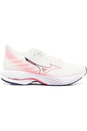 Mizuno Skor, Dam, 37 1/2 EU, Rosa Sneakers med Logotyptryck