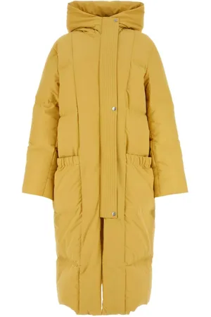 Jil Sander Kappa, Dam, M, Polyester, Senapsgul dunjacka