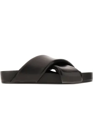 Jil Sander Skor, Herr, 43 EU, Läder, Sandaler med vadderade korsband
