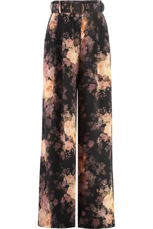 ZIMMERMANN Byxor, Dam, L, Silk Wide Leg Byxor