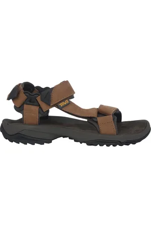 Teva Skor, Herr, 45 1/2 EU, Läder, Brun herrsandal med Eva-skumsula