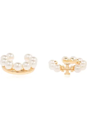 Tory Burch Accessoarer, Dam, ONE Size, Kira Pärlbroderade Öronmanschetter