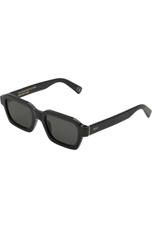 Retrosuperfuture Accessoarer, Dam, ONE Size, Geometrisk Svart Solglasögon Fw19 Kollektion