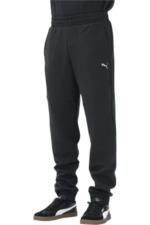 PUMA Byxor, Herr, XL, Bomull, Svarta Sportiga Techbyxor