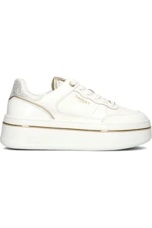 Twin-Set Skor, Dam, 37 EU, Eleganta vita sneakers för kvinnor