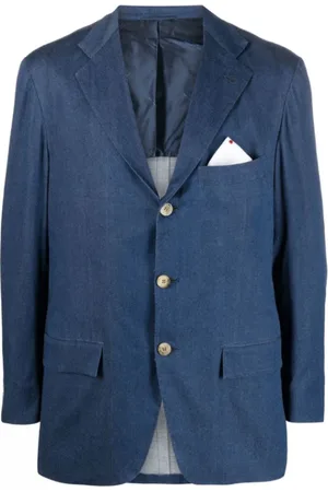 Kiton Jacka, Herr, L, Bomull, Ocean Stretch-Cotton Blazer
