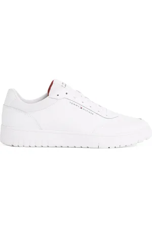 Tommy Hilfiger Skor, Herr, 42 EU, Läder, Vita Perforerade Lågskor i Läder