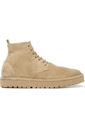 MARSÈLL Skor, Dam, 36 EU, Läder, Beige läder snörstövlar