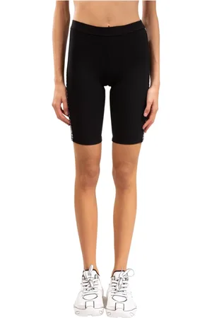 Dsquared2 Sport, Dam, L, Bomull, Cykelshorts med Logoband